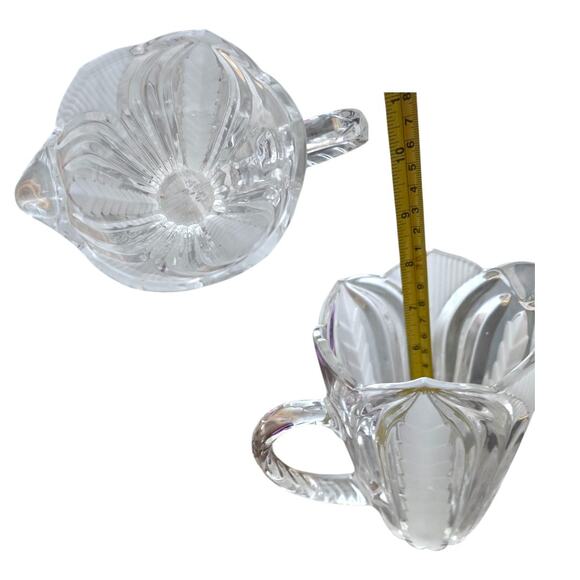 Vintage Crystal Clear Industries Novelette II 8" Tall Pitcher ~ Frosted Tulip - Picture 3 of 4